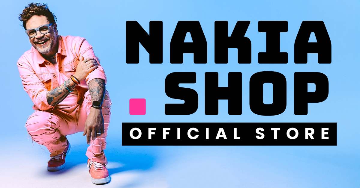 Nakia.Shop Official Store logo image featuring Nakia wearing a pink denim suit